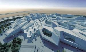 Die Abbildung zeigt das Modell des Entwurfs der saudi-arabischen Forschungseinrichtung der Architektin. (Quelle: Hoffmeister)