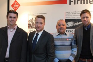 Haben für mehrere Hundert Mitarbeiter eine Sorgen-Hotline eingerichtet (von links): Sebastian Schreiber, Beauftragter für Qualitäts- und Gesundheitsmanagement Diakonie Sozialdienste, Christoph Schorge, Geschäftsführer Erndtebrücker Eisenwerk, Rüdiger Mettbach, Betriebsratsvorsitzender Erndtebrücker Eisenwerk, Daniel Imhäuser, Geschäftsführer Diakonie Sozialdienste.
